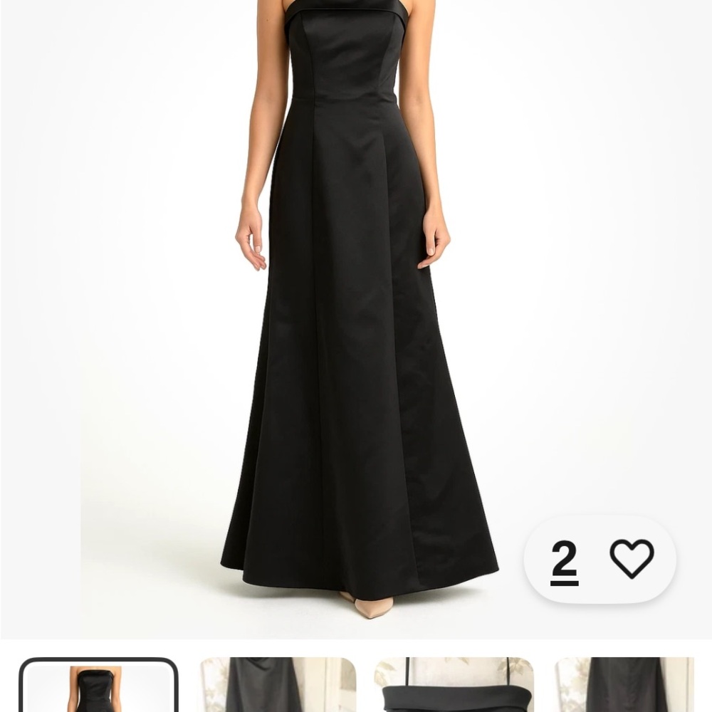 FOREVER YOURS SZ 18 BLACK SLEEVELESS BALLGOWN PROM FORMAL WEDDING DRESS